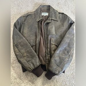 L.L Bean Flying Tiger Leather Jacket